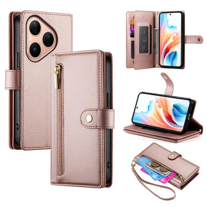 Nine Card-slot Zipper Wallet Bag Leather Phone Case, For Huawei Enjoy 90 / Enjoy 90 Plus / nova Y74, For Huawei Pura 80 Ultra 5G, For Huawei Pura 80 Pro 5G / Pura 80 Pro+ 5G, For Huawei Pura 80 5G, For Huawei nova 14 Ultra, For Huawei nova 14 Pro      ...