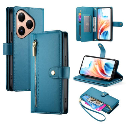 Nine Card-slot Zipper Wallet Bag Leather Phone Case, For Huawei Enjoy 90 / Enjoy 90 Plus / nova Y74, For Huawei Pura 80 Ultra 5G, For Huawei Pura 80 Pro 5G / Pura 80 Pro+ 5G, For Huawei Pura 80 5G, For Huawei nova 14 Ultra, For Huawei nova 14 Pro      ...