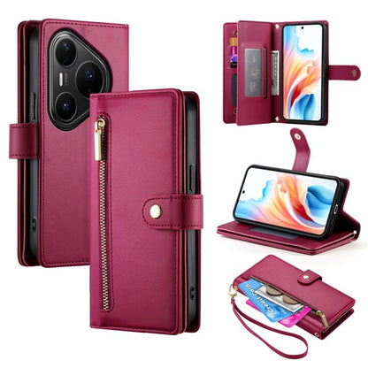 Nine Card-slot Zipper Wallet Bag Leather Phone Case, For Huawei Enjoy 90 / Enjoy 90 Plus / nova Y74, For Huawei Pura 80 Ultra 5G, For Huawei Pura 80 Pro 5G / Pura 80 Pro+ 5G, For Huawei Pura 80 5G, For Huawei nova 14 Ultra, For Huawei nova 14 Pro      ...