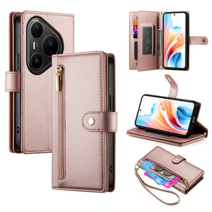 Nine Card-slot Zipper Wallet Bag Leather Phone Case, For Huawei Enjoy 90 / Enjoy 90 Plus / nova Y74, For Huawei Pura 80 Ultra 5G, For Huawei Pura 80 Pro 5G / Pura 80 Pro+ 5G, For Huawei Pura 80 5G, For Huawei nova 14 Ultra, For Huawei nova 14 Pro      ...