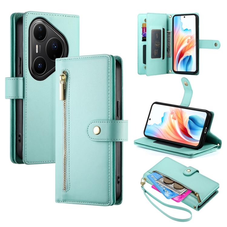 Nine Card-slot Zipper Wallet Bag Leather Phone Case, For Huawei Enjoy 90 / Enjoy 90 Plus / nova Y74, For Huawei Pura 80 Ultra 5G, For Huawei Pura 80 Pro 5G / Pura 80 Pro+ 5G, For Huawei Pura 80 5G, For Huawei nova 14 Ultra, For Huawei nova 14 Pro      ...