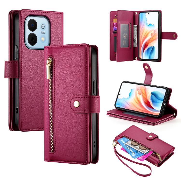 Nine Card-slot Zipper Wallet Bag Leather Phone Case, For Huawei Enjoy 90 / Enjoy 90 Plus / nova Y74, For Huawei Pura 80 Ultra 5G, For Huawei Pura 80 Pro 5G / Pura 80 Pro+ 5G, For Huawei Pura 80 5G, For Huawei nova 14 Ultra, For Huawei nova 14 Pro      ...