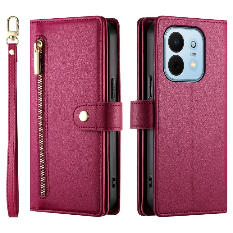Nine Card-slot Zipper Wallet Bag Leather Phone Case, For Huawei Enjoy 90 / Enjoy 90 Plus / nova Y74, For Huawei Pura 80 Ultra 5G, For Huawei Pura 80 Pro 5G / Pura 80 Pro+ 5G, For Huawei Pura 80 5G, For Huawei nova 14 Ultra, For Huawei nova 14 Pro      ...