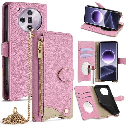 Crossbody Chain Fishtail Litchi Leather Phone Case, For OPPO Find X9, For OPPO F31 5G, For OPPO Find X9 Pro, For OPPO K13 Turbo Pro 5G, For OPPO Reno14 F 5G, For OPPO A5x 5G / A3 4G / 5G / A3x 4G / 5G, For OPPO Find X8s+, For OPPO Find X8s             ...