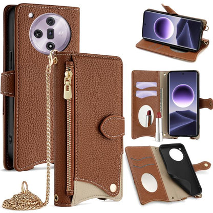 Crossbody Chain Fishtail Litchi Leather Phone Case, For OPPO Find X9, For OPPO F31 5G, For OPPO Find X9 Pro, For OPPO K13 Turbo Pro 5G, For OPPO Reno14 F 5G, For OPPO A5x 5G / A3 4G / 5G / A3x 4G / 5G, For OPPO Find X8s+, For OPPO Find X8s             ...