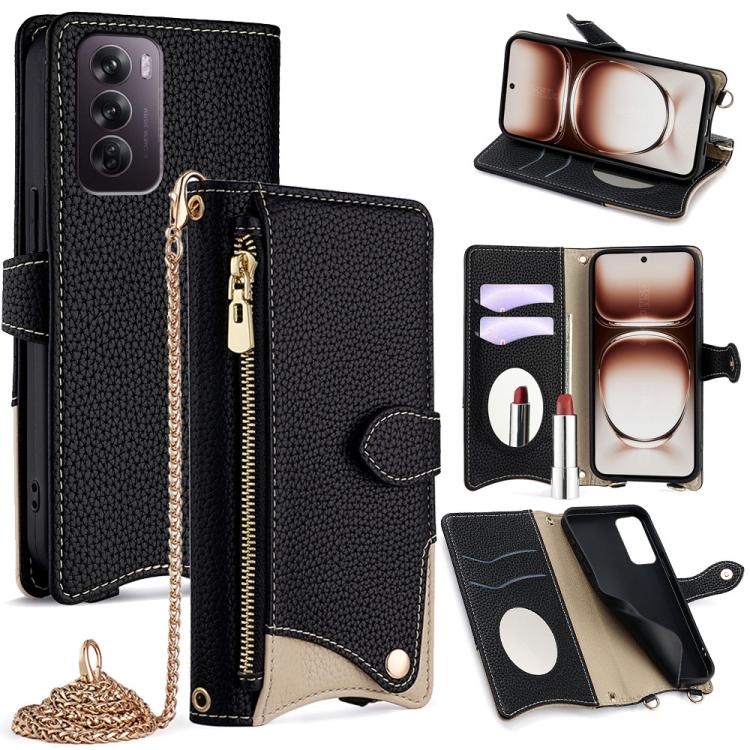 Crossbody Chain Fishtail Litchi Leather Phone Case, For OPPO Find X9, For OPPO F31 5G, For OPPO Find X9 Pro, For OPPO K13 Turbo Pro 5G, For OPPO Reno14 F 5G, For OPPO A5x 5G / A3 4G / 5G / A3x 4G / 5G, For OPPO Find X8s+, For OPPO Find X8s             ...