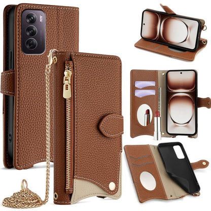 Crossbody Chain Fishtail Litchi Leather Phone Case, For OPPO Find X9, For OPPO F31 5G, For OPPO Find X9 Pro, For OPPO K13 Turbo Pro 5G, For OPPO Reno14 F 5G, For OPPO A5x 5G / A3 4G / 5G / A3x 4G / 5G, For OPPO Find X8s+, For OPPO Find X8s             ...