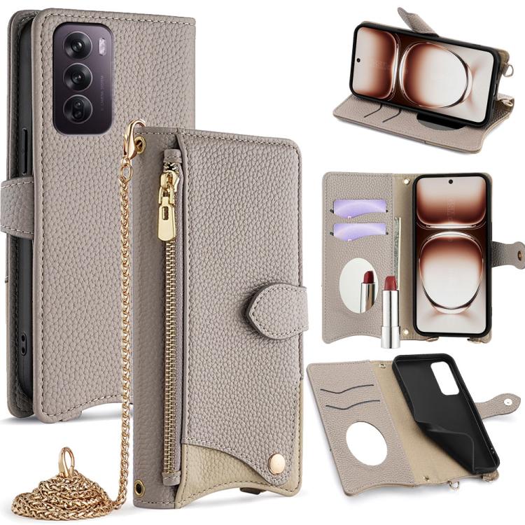 Crossbody Chain Fishtail Litchi Leather Phone Case, For OPPO Find X9, For OPPO F31 5G, For OPPO Find X9 Pro, For OPPO K13 Turbo Pro 5G, For OPPO Reno14 F 5G, For OPPO A5x 5G / A3 4G / 5G / A3x 4G / 5G, For OPPO Find X8s+, For OPPO Find X8s             ...