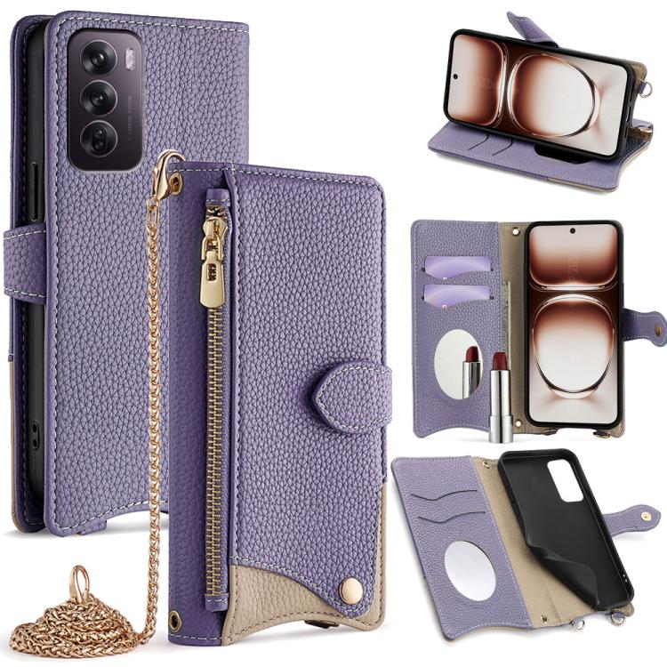 Crossbody Chain Fishtail Litchi Leather Phone Case, For OPPO Find X9, For OPPO F31 5G, For OPPO Find X9 Pro, For OPPO K13 Turbo Pro 5G, For OPPO Reno14 F 5G, For OPPO A5x 5G / A3 4G / 5G / A3x 4G / 5G, For OPPO Find X8s+, For OPPO Find X8s             ...