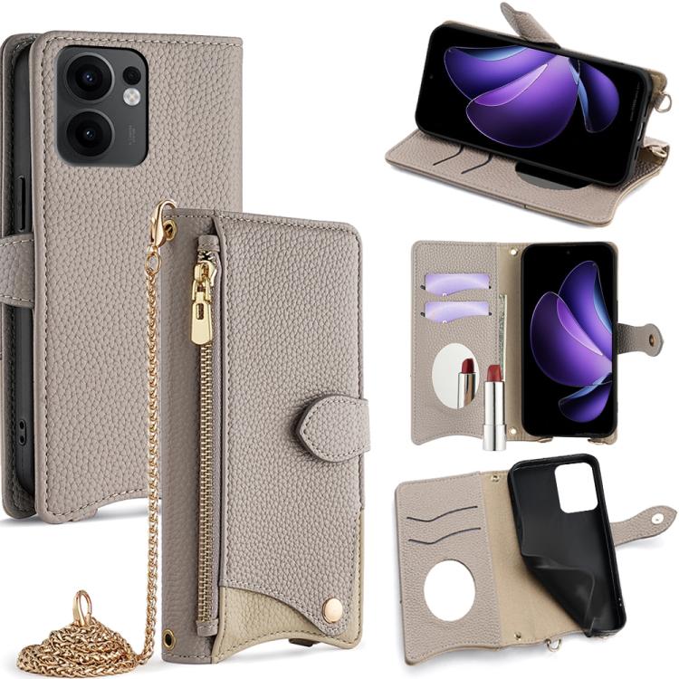 Crossbody Chain Fishtail Litchi Leather Phone Case, For OPPO Find X9, For OPPO F31 5G, For OPPO Find X9 Pro, For OPPO K13 Turbo Pro 5G, For OPPO Reno14 F 5G, For OPPO A5x 5G / A3 4G / 5G / A3x 4G / 5G, For OPPO Find X8s+, For OPPO Find X8s             ...