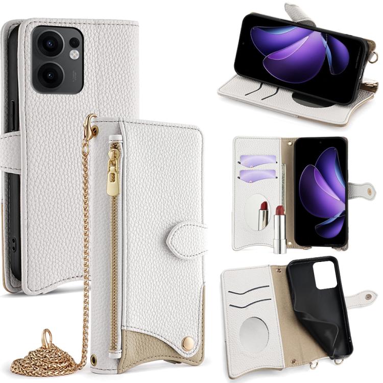 Crossbody Chain Fishtail Litchi Leather Phone Case, For OPPO Find X9, For OPPO F31 5G, For OPPO Find X9 Pro, For OPPO K13 Turbo Pro 5G, For OPPO Reno14 F 5G, For OPPO A5x 5G / A3 4G / 5G / A3x 4G / 5G, For OPPO Find X8s+, For OPPO Find X8s             ...