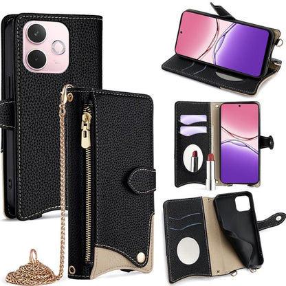 Crossbody Chain Fishtail Litchi Leather Phone Case, For OPPO Find X9, For OPPO F31 5G, For OPPO Find X9 Pro, For OPPO K13 Turbo Pro 5G, For OPPO Reno14 F 5G, For OPPO A5x 5G / A3 4G / 5G / A3x 4G / 5G, For OPPO Find X8s+, For OPPO Find X8s             ...