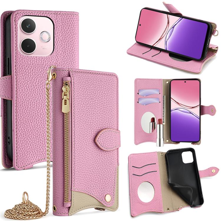 Crossbody Chain Fishtail Litchi Leather Phone Case, For OPPO Find X9, For OPPO F31 5G, For OPPO Find X9 Pro, For OPPO K13 Turbo Pro 5G, For OPPO Reno14 F 5G, For OPPO A5x 5G / A3 4G / 5G / A3x 4G / 5G, For OPPO Find X8s+, For OPPO Find X8s             ...