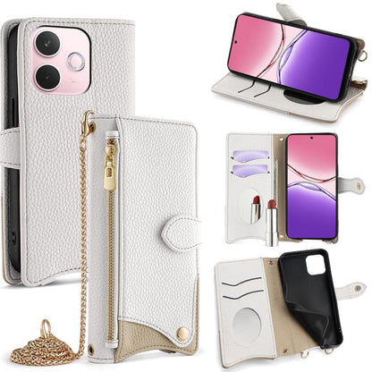 Crossbody Chain Fishtail Litchi Leather Phone Case, For OPPO Find X9, For OPPO F31 5G, For OPPO Find X9 Pro, For OPPO K13 Turbo Pro 5G, For OPPO Reno14 F 5G, For OPPO A5x 5G / A3 4G / 5G / A3x 4G / 5G, For OPPO Find X8s+, For OPPO Find X8s             ...