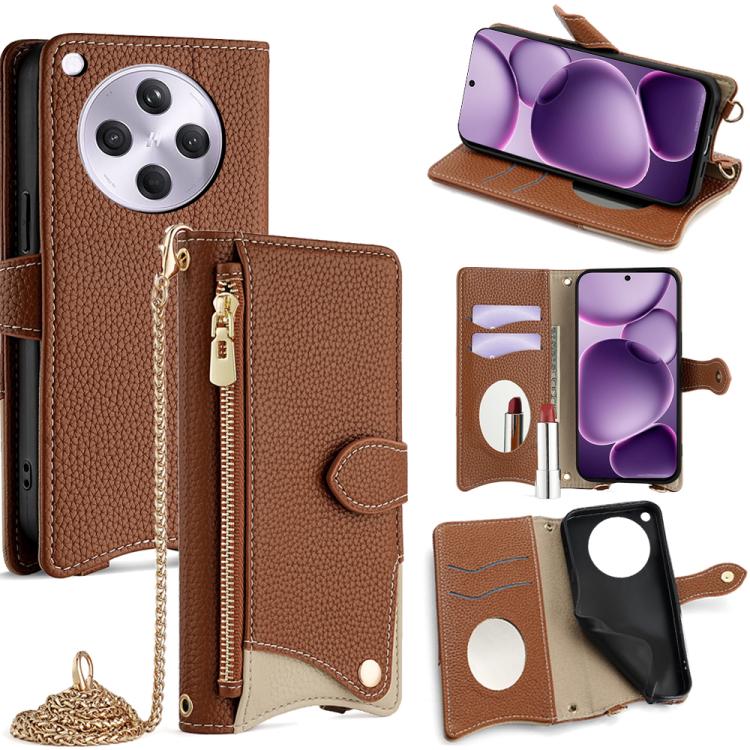 Crossbody Chain Fishtail Litchi Leather Phone Case, For OPPO Find X9, For OPPO F31 5G, For OPPO Find X9 Pro, For OPPO K13 Turbo Pro 5G, For OPPO Reno14 F 5G, For OPPO A5x 5G / A3 4G / 5G / A3x 4G / 5G, For OPPO Find X8s+, For OPPO Find X8s             ...