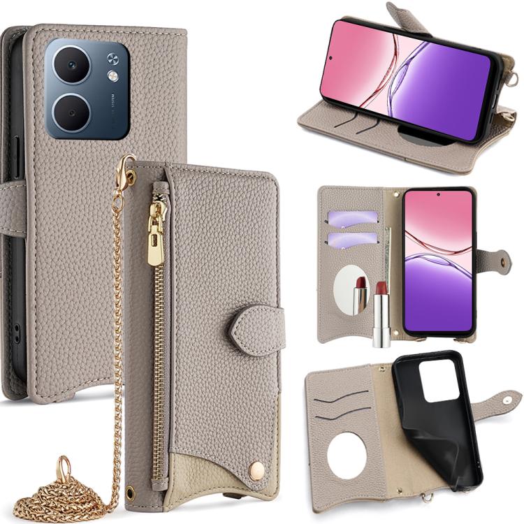 Crossbody Chain Fishtail Litchi Leather Phone Case, For OPPO Find X9, For OPPO F31 5G, For OPPO Find X9 Pro, For OPPO K13 Turbo Pro 5G, For OPPO Reno14 F 5G, For OPPO A5x 5G / A3 4G / 5G / A3x 4G / 5G, For OPPO Find X8s+, For OPPO Find X8s             ...