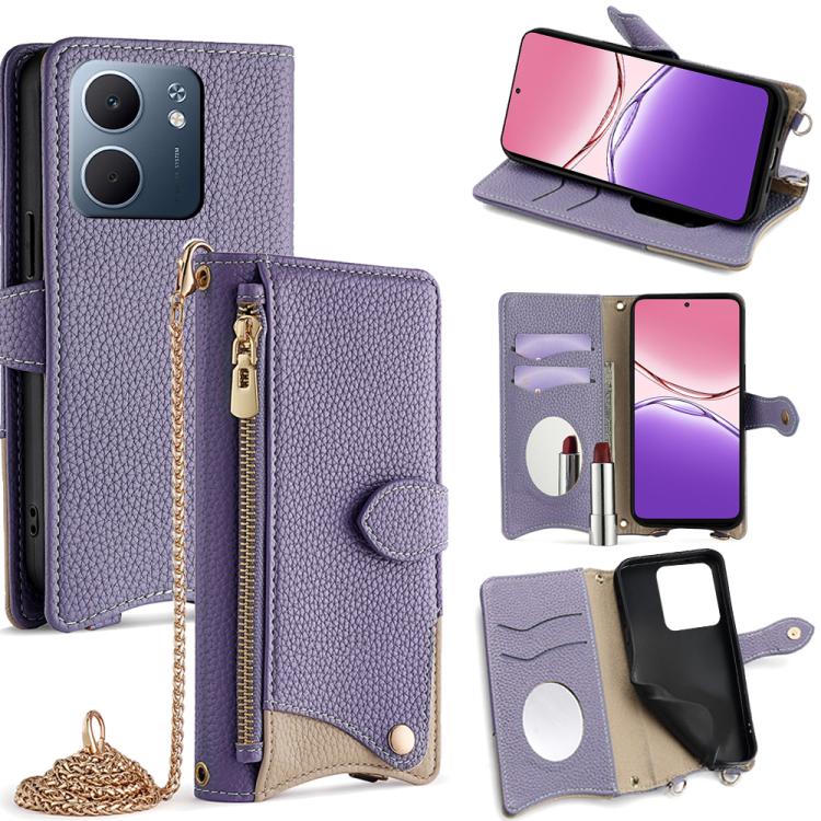 Crossbody Chain Fishtail Litchi Leather Phone Case, For OPPO Find X9, For OPPO F31 5G, For OPPO Find X9 Pro, For OPPO K13 Turbo Pro 5G, For OPPO Reno14 F 5G, For OPPO A5x 5G / A3 4G / 5G / A3x 4G / 5G, For OPPO Find X8s+, For OPPO Find X8s             ...