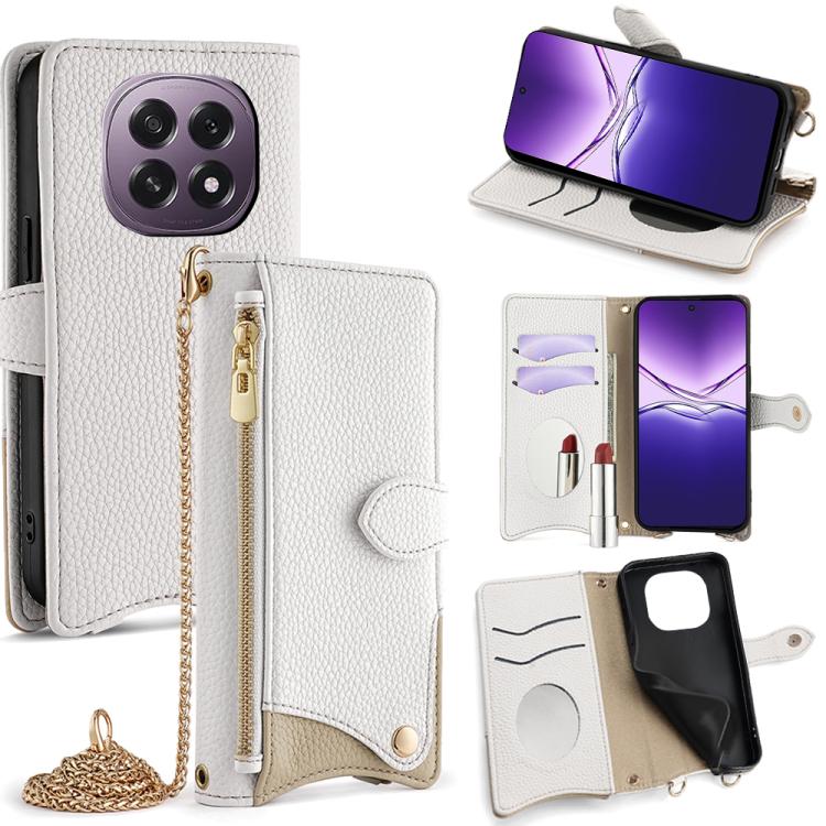Crossbody Chain Fishtail Litchi Leather Phone Case, For OPPO Find X9, For OPPO F31 5G, For OPPO Find X9 Pro, For OPPO K13 Turbo Pro 5G, For OPPO Reno14 F 5G, For OPPO A5x 5G / A3 4G / 5G / A3x 4G / 5G, For OPPO Find X8s+, For OPPO Find X8s             ...