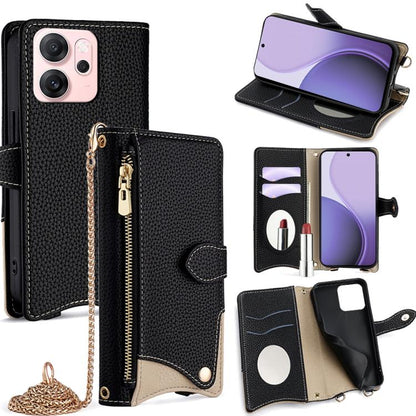 Crossbody Chain Fishtail Litchi Leather Phone Case, For OPPO Find X9, For OPPO F31 5G, For OPPO Find X9 Pro, For OPPO K13 Turbo Pro 5G, For OPPO Reno14 F 5G, For OPPO A5x 5G / A3 4G / 5G / A3x 4G / 5G, For OPPO Find X8s+, For OPPO Find X8s             ...