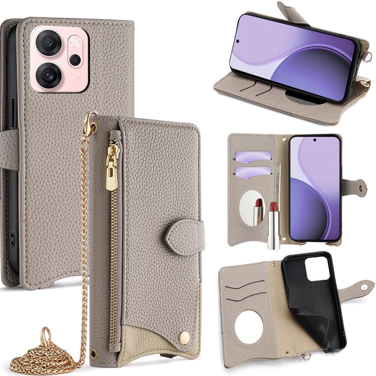 Crossbody Chain Fishtail Litchi Leather Phone Case, For OPPO Find X9, For OPPO F31 5G, For OPPO Find X9 Pro, For OPPO K13 Turbo Pro 5G, For OPPO Reno14 F 5G, For OPPO A5x 5G / A3 4G / 5G / A3x 4G / 5G, For OPPO Find X8s+, For OPPO Find X8s             ...