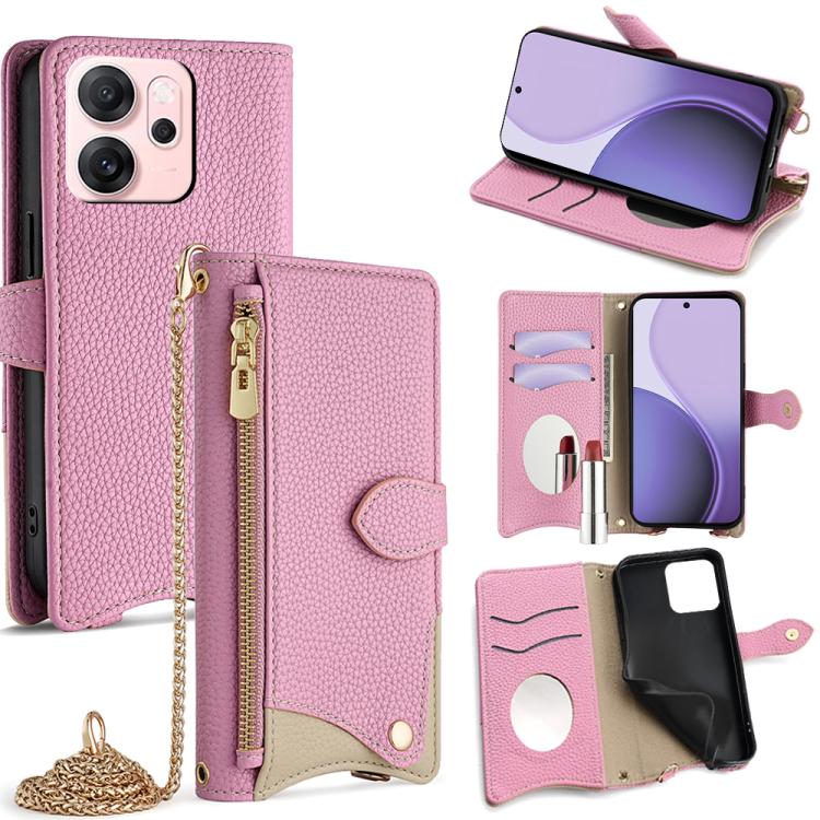 Crossbody Chain Fishtail Litchi Leather Phone Case, For OPPO Find X9, For OPPO F31 5G, For OPPO Find X9 Pro, For OPPO K13 Turbo Pro 5G, For OPPO Reno14 F 5G, For OPPO A5x 5G / A3 4G / 5G / A3x 4G / 5G, For OPPO Find X8s+, For OPPO Find X8s             ...