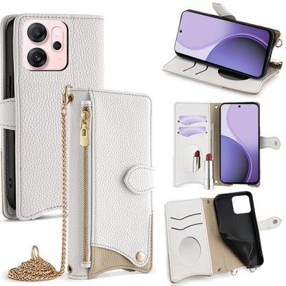 Crossbody Chain Fishtail Litchi Leather Phone Case, For OPPO Find X9, For OPPO F31 5G, For OPPO Find X9 Pro, For OPPO K13 Turbo Pro 5G, For OPPO Reno14 F 5G, For OPPO A5x 5G / A3 4G / 5G / A3x 4G / 5G, For OPPO Find X8s+, For OPPO Find X8s             ...