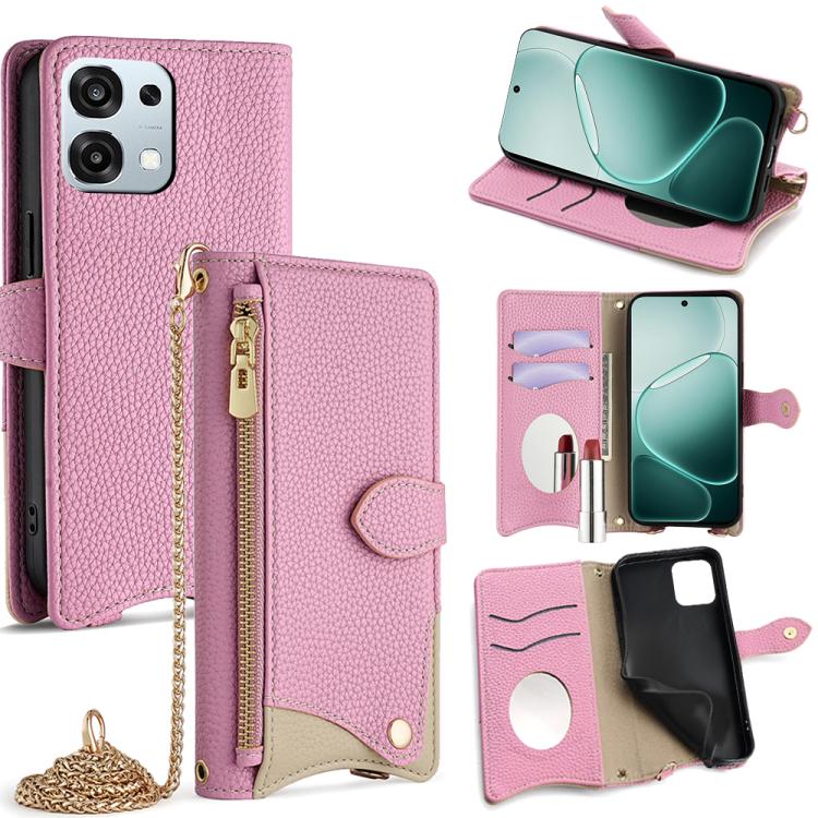 Crossbody Chain Fishtail Litchi Leather Phone Case, For OPPO Find X9, For OPPO F31 5G, For OPPO Find X9 Pro, For OPPO K13 Turbo Pro 5G, For OPPO Reno14 F 5G, For OPPO A5x 5G / A3 4G / 5G / A3x 4G / 5G, For OPPO Find X8s+, For OPPO Find X8s             ...