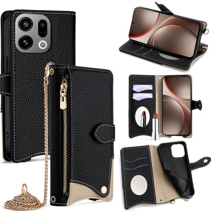 Crossbody Chain Fishtail Litchi Leather Phone Case, For OPPO Find X9, For OPPO F31 5G, For OPPO Find X9 Pro, For OPPO K13 Turbo Pro 5G, For OPPO Reno14 F 5G, For OPPO A5x 5G / A3 4G / 5G / A3x 4G / 5G, For OPPO Find X8s+, For OPPO Find X8s             ...