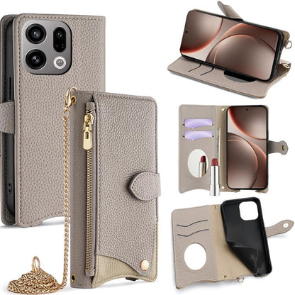 Crossbody Chain Fishtail Litchi Leather Phone Case, For OPPO Find X9, For OPPO F31 5G, For OPPO Find X9 Pro, For OPPO K13 Turbo Pro 5G, For OPPO Reno14 F 5G, For OPPO A5x 5G / A3 4G / 5G / A3x 4G / 5G, For OPPO Find X8s+, For OPPO Find X8s             ...