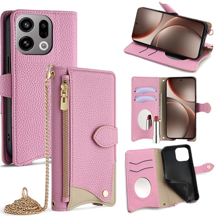 Crossbody Chain Fishtail Litchi Leather Phone Case, For OPPO Find X9, For OPPO F31 5G, For OPPO Find X9 Pro, For OPPO K13 Turbo Pro 5G, For OPPO Reno14 F 5G, For OPPO A5x 5G / A3 4G / 5G / A3x 4G / 5G, For OPPO Find X8s+, For OPPO Find X8s             ...
