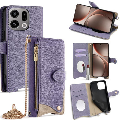 Crossbody Chain Fishtail Litchi Leather Phone Case, For OPPO Find X9, For OPPO F31 5G, For OPPO Find X9 Pro, For OPPO K13 Turbo Pro 5G, For OPPO Reno14 F 5G, For OPPO A5x 5G / A3 4G / 5G / A3x 4G / 5G, For OPPO Find X8s+, For OPPO Find X8s             ...