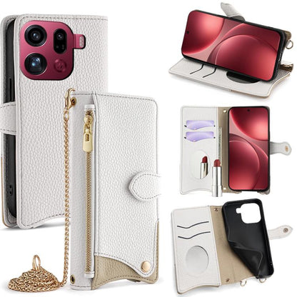 Crossbody Chain Fishtail Litchi Leather Phone Case, For OPPO Find X9, For OPPO F31 5G, For OPPO Find X9 Pro, For OPPO K13 Turbo Pro 5G, For OPPO Reno14 F 5G, For OPPO A5x 5G / A3 4G / 5G / A3x 4G / 5G, For OPPO Find X8s+, For OPPO Find X8s             ...