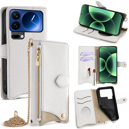 Crossbody Chain Fishtail Litchi Leather Phone Case, For Xiaomi 17 Pro Max, For Xiaomi 17 Pro, For Xiaomi 17, For Xiaomi Civi 5 Pro, For Xiaomi 15 Ultra, For Xiaomi 14