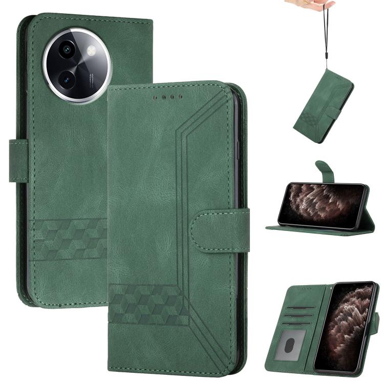 Cubic Skin Feel Flip Leather Phone Case, For vivo V50, For vivo X200 Pro, For vivo Y200i