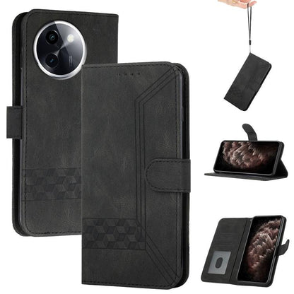Cubic Skin Feel Flip Leather Phone Case, For vivo V50, For vivo X200 Pro, For vivo Y200i