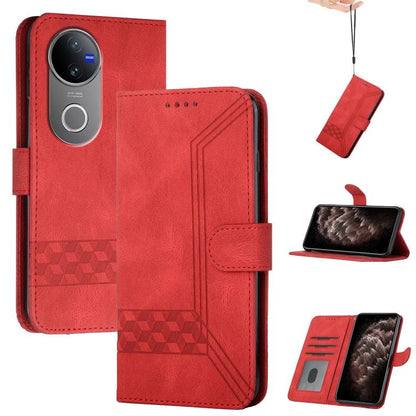 Cubic Skin Feel Flip Leather Phone Case, For vivo V50, For vivo X200 Pro, For vivo Y200i