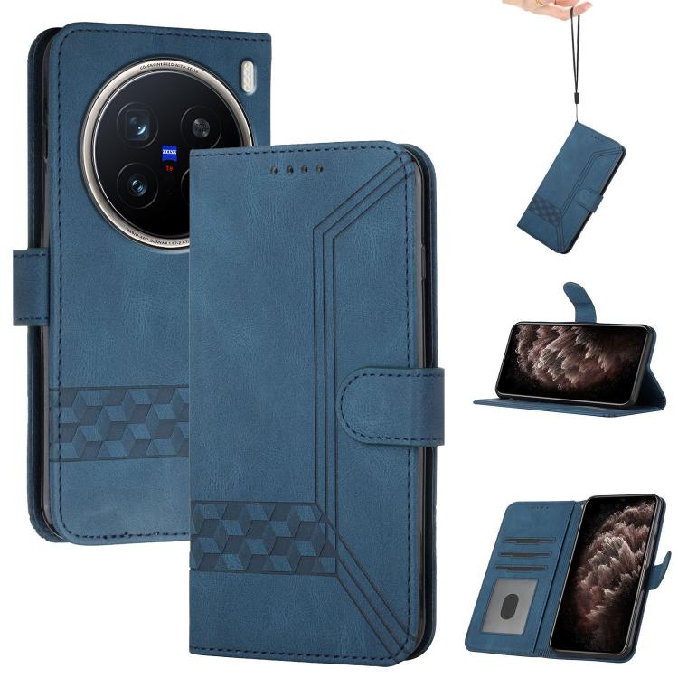 Cubic Skin Feel Flip Leather Phone Case, For vivo V50, For vivo X200 Pro, For vivo Y200i