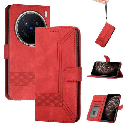 Cubic Skin Feel Flip Leather Phone Case, For vivo V50, For vivo X200 Pro, For vivo Y200i
