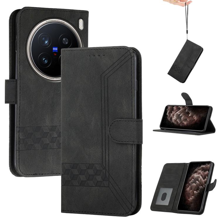 Cubic Skin Feel Flip Leather Phone Case, For vivo V50, For vivo X200 Pro, For vivo Y200i
