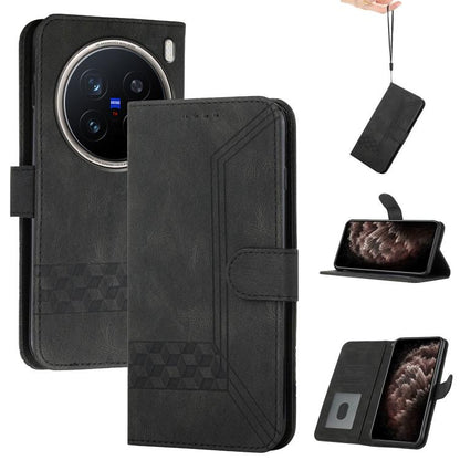 Cubic Skin Feel Flip Leather Phone Case, For vivo V50, For vivo X200 Pro, For vivo Y200i