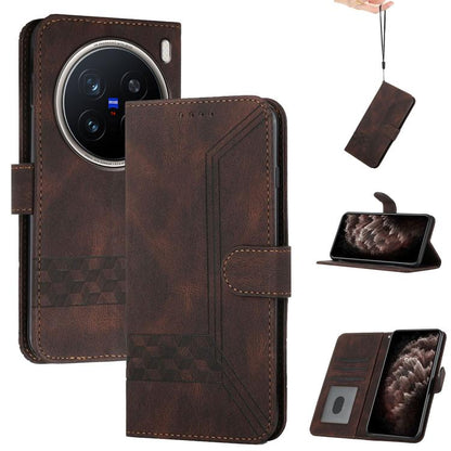 Cubic Skin Feel Flip Leather Phone Case, For vivo V50, For vivo X200 Pro, For vivo Y200i