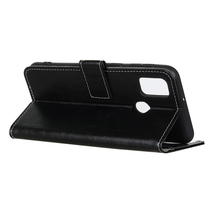 Black folio wallet phone case with side openings and viewing stand