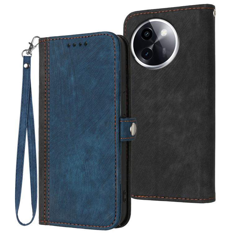 Side Buckle Double Fold Hand Strap Leather Phone Case, For vivo V50 Lite 4G / 5G, For vivo Y39 5G, For vivo Y29s 5G / Y04 4G Global, For vivo Y29 4G, For vivo V50, For vivo X200 Pro, For vivo Y200i