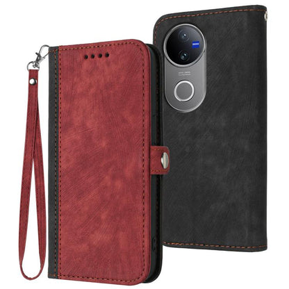 Side Buckle Double Fold Hand Strap Leather Phone Case, For vivo V50 Lite 4G / 5G, For vivo Y39 5G, For vivo Y29s 5G / Y04 4G Global, For vivo Y29 4G, For vivo V50, For vivo X200 Pro, For vivo Y200i
