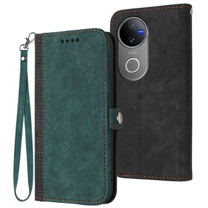 Side Buckle Double Fold Hand Strap Leather Phone Case, For vivo V50 Lite 4G / 5G, For vivo Y39 5G, For vivo Y29s 5G / Y04 4G Global, For vivo Y29 4G, For vivo V50, For vivo X200 Pro, For vivo Y200i