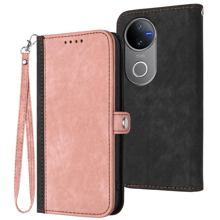 Side Buckle Double Fold Hand Strap Leather Phone Case, For vivo V50 Lite 4G / 5G, For vivo Y39 5G, For vivo Y29s 5G / Y04 4G Global, For vivo Y29 4G, For vivo V50, For vivo X200 Pro, For vivo Y200i