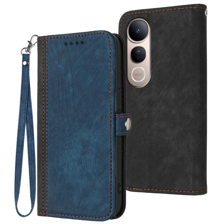 Side Buckle Double Fold Hand Strap Leather Phone Case, For vivo V50 Lite 4G / 5G, For vivo Y39 5G, For vivo Y29s 5G / Y04 4G Global, For vivo Y29 4G, For vivo V50, For vivo X200 Pro, For vivo Y200i