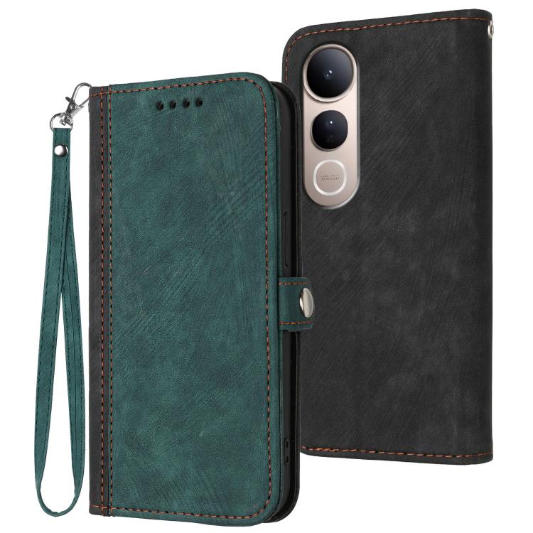 Side Buckle Double Fold Hand Strap Leather Phone Case, For vivo V50 Lite 4G / 5G, For vivo Y39 5G, For vivo Y29s 5G / Y04 4G Global, For vivo Y29 4G, For vivo V50, For vivo X200 Pro, For vivo Y200i