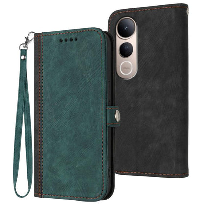 Side Buckle Double Fold Hand Strap Leather Phone Case, For vivo V50 Lite 4G / 5G, For vivo Y39 5G, For vivo Y29s 5G / Y04 4G Global, For vivo Y29 4G, For vivo V50, For vivo X200 Pro, For vivo Y200i