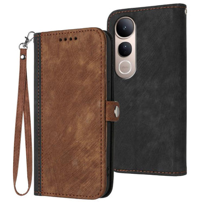 Side Buckle Double Fold Hand Strap Leather Phone Case, For vivo V50 Lite 4G / 5G, For vivo Y39 5G, For vivo Y29s 5G / Y04 4G Global, For vivo Y29 4G, For vivo V50, For vivo X200 Pro, For vivo Y200i